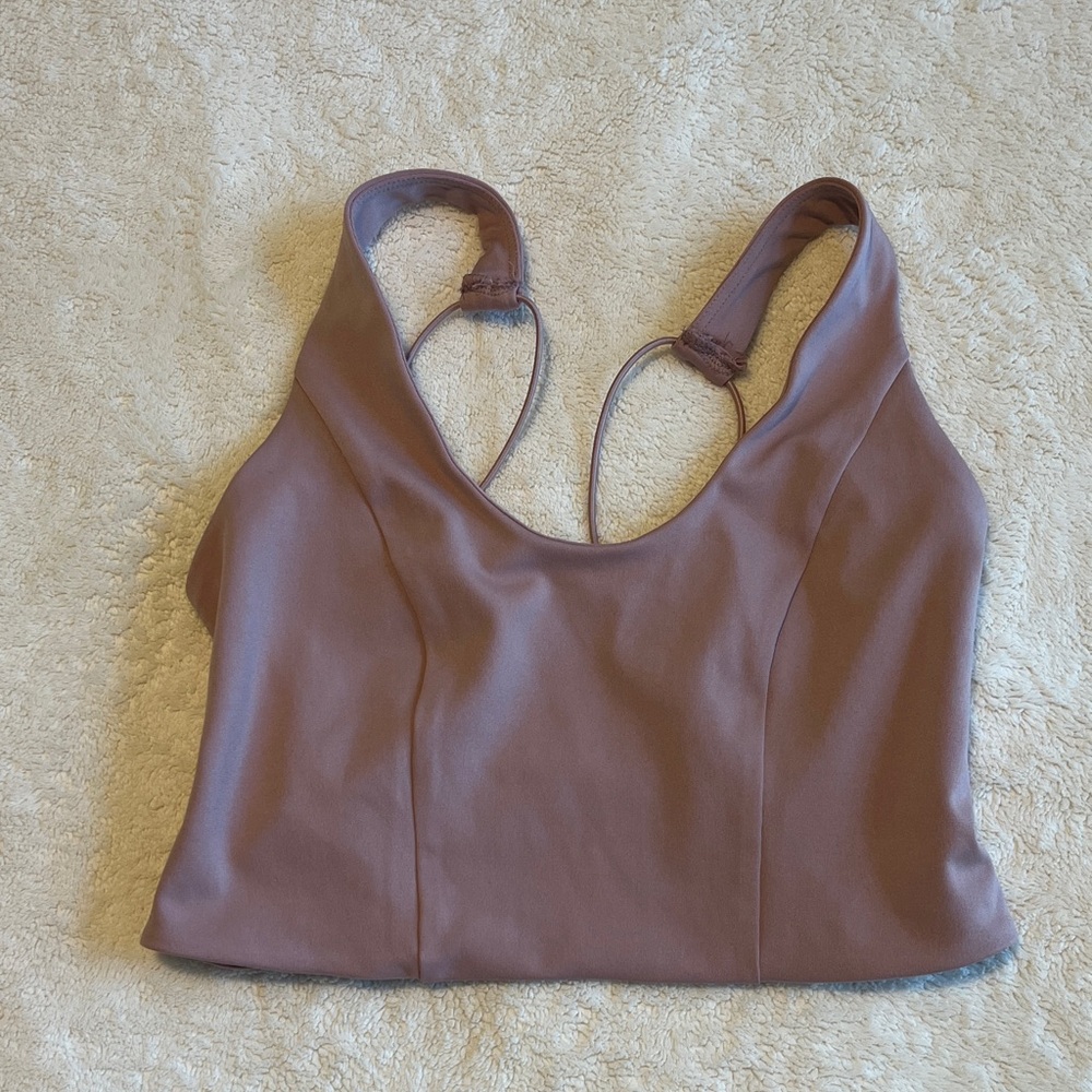 FP Movement by Free People Dusty Purple Workout Tank Top Criss Cross Back XS